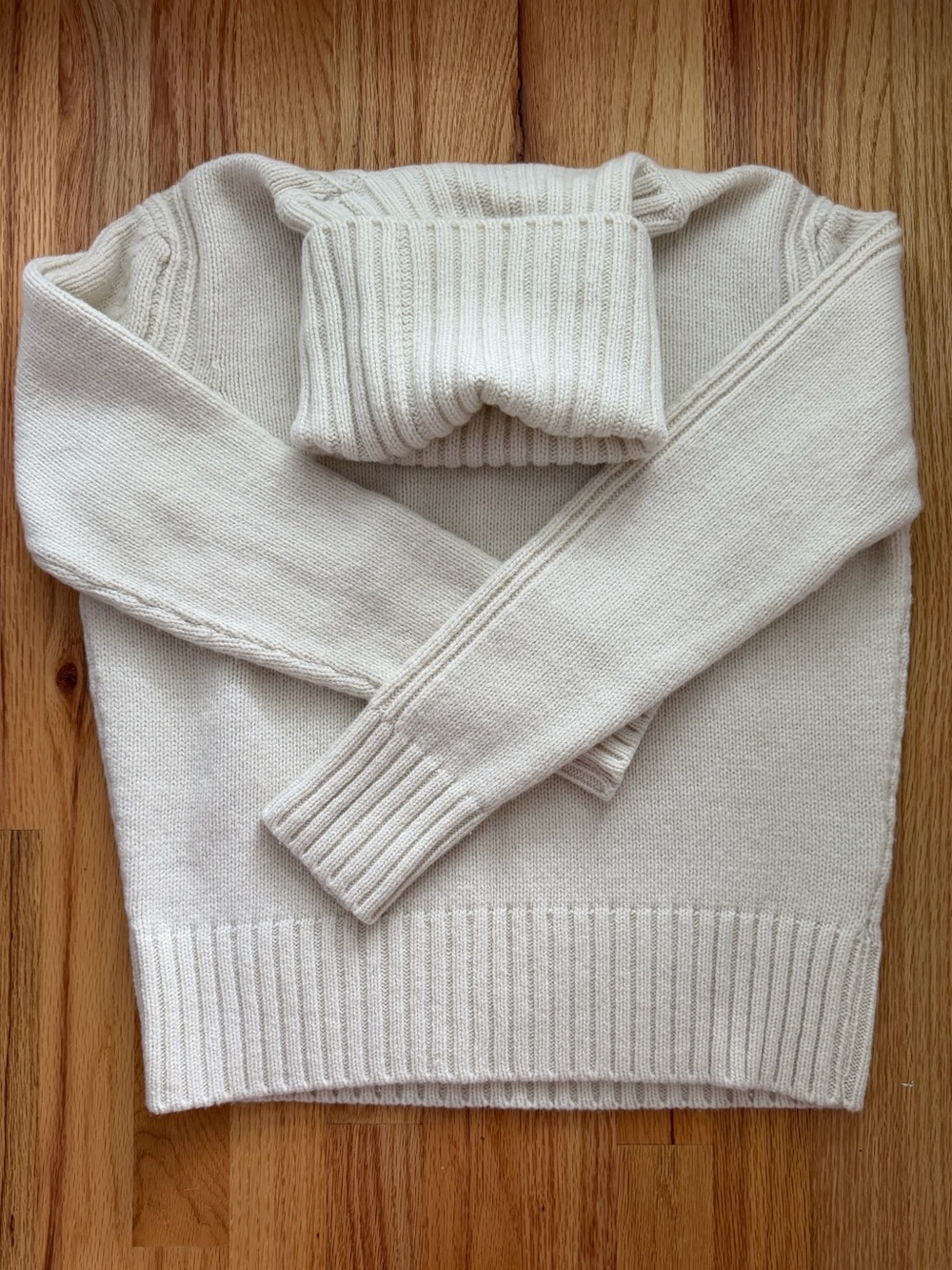 & Daughter Wool Cream Turtleneck Sweater - Women